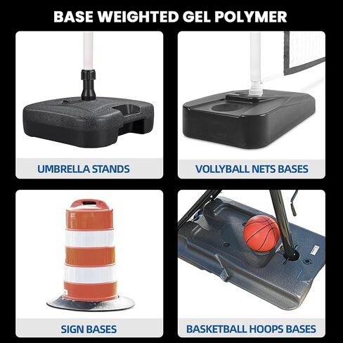 Base Weighted Gel Polymer for Basketball Hoops Bases, Sign Hoops and Goal Bases, Perfect Replacement for Sandbags to Anchor Portable Basketball Hoops, Pools Baskets, Umbrellas Bases16 oz in Saudi Arabia