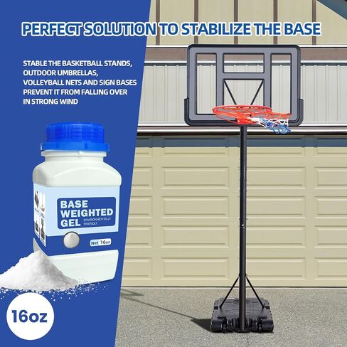 Base Weighted Gel Polymer for Basketball Hoops Bases, Sign Hoops and Goal Bases, Perfect Replacement for Sandbags to Anchor Portable Basketball Hoops, Pools Baskets, Umbrellas Bases16 oz in Saudi Arabia
