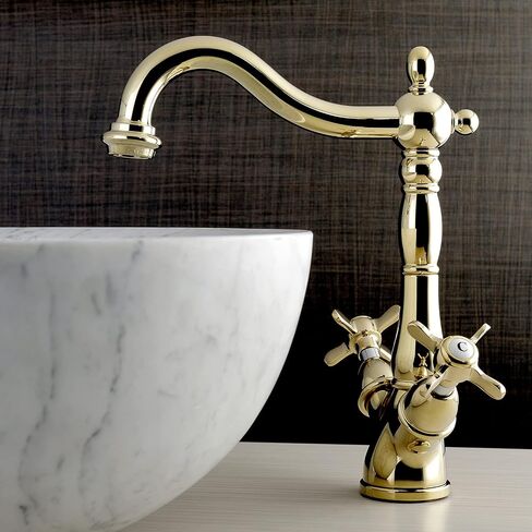 Kingston Brass KS1495BEX Essex Vessel Faucet, 6-1/2" In Spout Reach, Oil Rubbed Bronze in Saudi Arabia