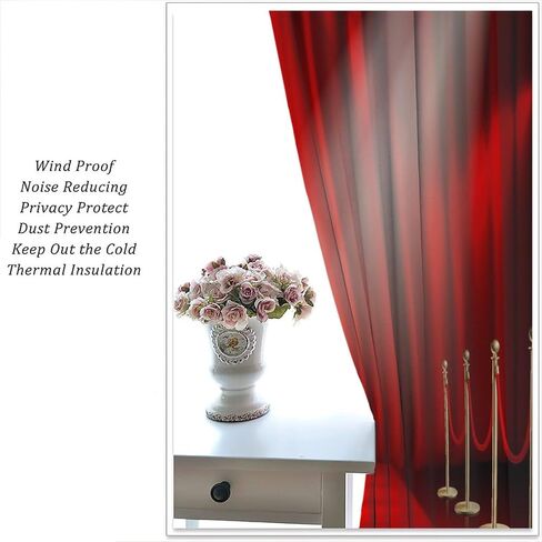 Movie Theater Theme Blackout Curtains Movie Theater Scene Popcorn Drink Printed Curtains Decorative Bedroom Living Room Heat Insulation Blackout Curtains 52x84in in Saudi Arabia