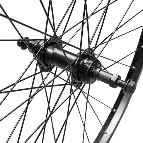 عجلات الدراجة الجبلية هايلاند 26 بوصة × 1.95 بوصة، مجموعة عجلات أمامية وخلفية MTB مع عجلة حرة 7 سرعات، مسمار على المحور، ملحقات الدراجة للدراجات للبالغين in Kuwait