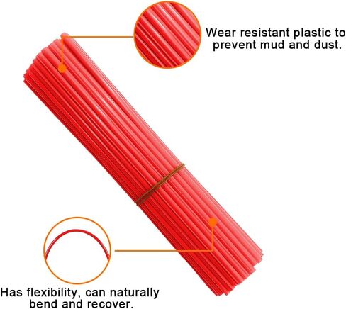 Mandark 72PCS Spoke Skins Covers, Motorcycle Wheel Spoke Rims Decoration Protector, Dustproof Bicycle Pipe Trim Protective Wrap Accessories, Universal for Dirt Bike, Wheelchair and More （Red） in Saudi Arabia