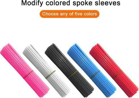 Mandark 72PCS Spoke Skins Covers, Motorcycle Wheel Spoke Rims Decoration Protector, Dustproof Bicycle Pipe Trim Protective Wrap Accessories, Universal for Dirt Bike, Wheelchair and More （Red） in Saudi Arabia