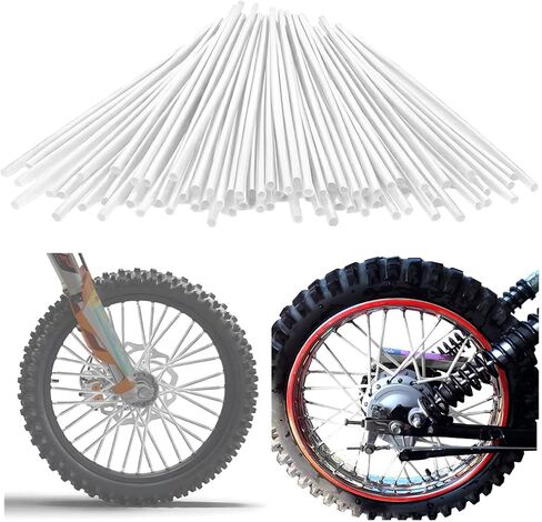 Mandark 72PCS Spoke Skins Covers, Motorcycle Wheel Spoke Rims Decoration Protector, Dustproof Bicycle Pipe Trim Protective Wrap Accessories, Universal for Dirt Bike, Wheelchair and More （Red） in Saudi Arabia