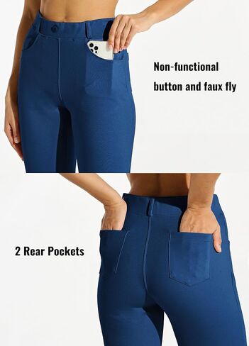 Women's Yoga Dress Pants Bootcut Work Slacks Stretch Office with Belt Loops 4 Pockets 28“/29"/30"/31"/33" in Kuwait