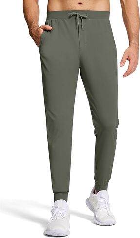 بنطال رياضي للجري للرجال مع جيوب بسحاب، بنطال رياضي برباط مطاطي للتمرين الرياضي in Kuwait