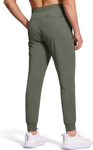 بنطال رياضي للجري للرجال مع جيوب بسحاب، بنطال رياضي برباط مطاطي للتمرين الرياضي in Kuwait