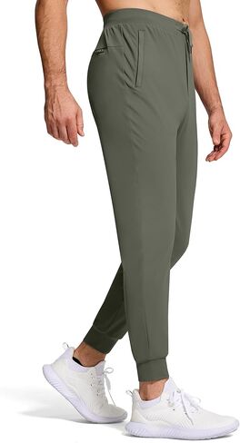 بنطال رياضي للجري للرجال مع جيوب بسحاب، بنطال رياضي برباط مطاطي للتمرين الرياضي in Kuwait