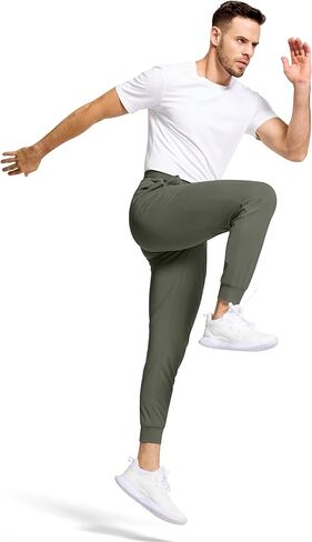 بنطال رياضي للجري للرجال مع جيوب بسحاب، بنطال رياضي برباط مطاطي للتمرين الرياضي in Kuwait