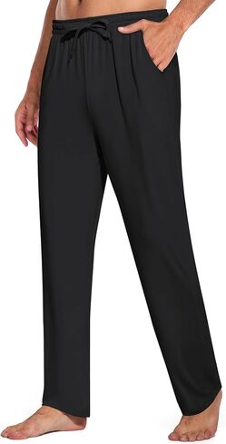 COOFANDY Men's Open Bottom Sweatpants Casual Yoga Pants Lightweight Jogger Lounge Pants with Pockets in Saudi Arabia
