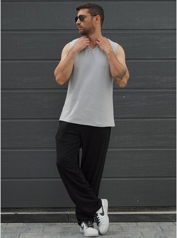 COOFANDY Men's Open Bottom Sweatpants Casual Yoga Pants Lightweight Jogger Lounge Pants with Pockets in Saudi Arabia
