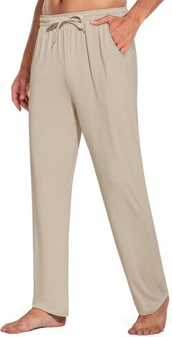 COOFANDY Men's Open Bottom Sweatpants Casual Yoga Pants Lightweight Jogger Lounge Pants with Pockets in Saudi Arabia