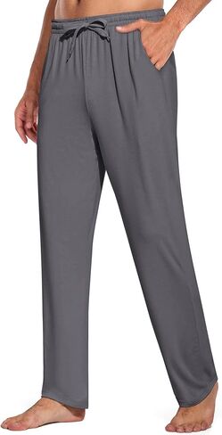 COOFANDY Men's Open Bottom Sweatpants Casual Yoga Pants Lightweight Jogger Lounge Pants with Pockets in Saudi Arabia