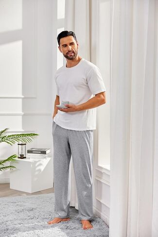 سراويل رياضية رجالية مفتوحة من الأسفل من COOFANDY، سراويل يوجا كاجوال خفيفة الوزن، سراويل الركض مع جيوب in Kuwait