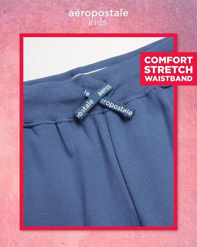 AEROPOSTALE Girls' Sweatpants - Fleece Wide Leg Performance Jogger Pants for Girls - Kids' Lightweight Joggers (7-16) in Saudi Arabia