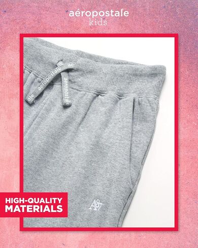 AEROPOSTALE Girls' Sweatpants - Fleece Wide Leg Performance Jogger Pants for Girls - Kids' Lightweight Joggers (7-16) in Kuwait