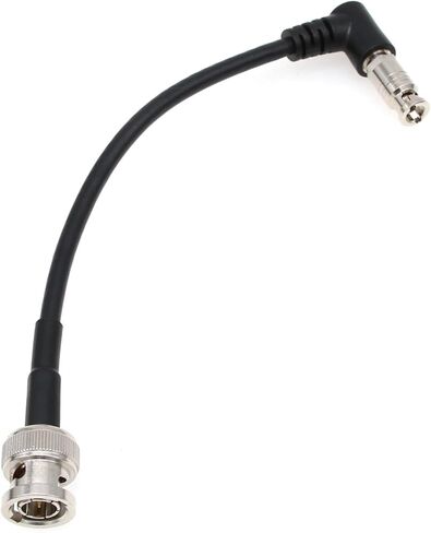 كابل فيديو 6G SDI HD Micro BNC إلى أنثى BNC محول لشاشة Blackmagic Video Assist 4K 5 بوصة، زاوية قائمة عالية الكثافة 15 سم in Kuwait