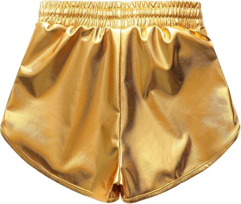 Girls Metallic Shorts Sparkle Hot Pants Shiny Dance Outfits Atletic Short Pants in Saudi Arabia