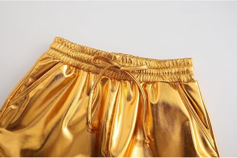 Girls Metallic Shorts Sparkle Hot Pants Shiny Dance Outfits Atletic Short Pants in Saudi Arabia
