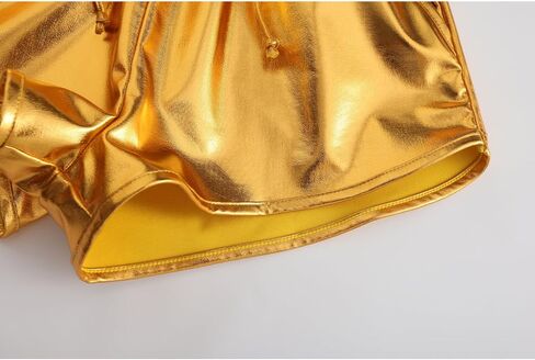 Girls Metallic Shorts Sparkle Hot Pants Shiny Dance Outfits Atletic Short Pants in Saudi Arabia