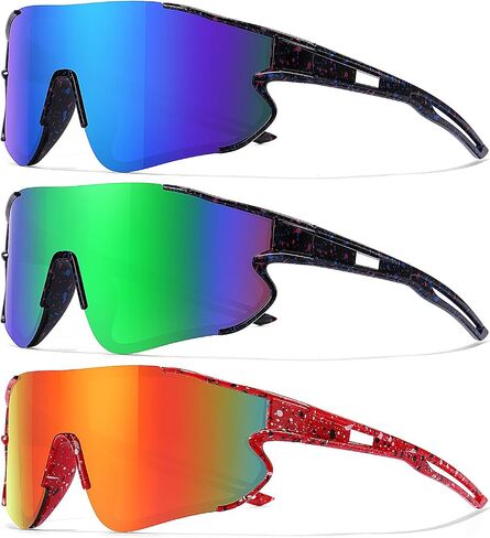 Kids Baseball Sunglasses for Boys Girls Youth Softball Cycling Sports Sunglasses UV400 Protection Age 5-12 in Kuwait