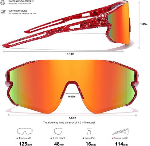 Kids Baseball Sunglasses for Boys Girls Youth Softball Cycling Sports Sunglasses UV400 Protection Age 5-12 in Kuwait