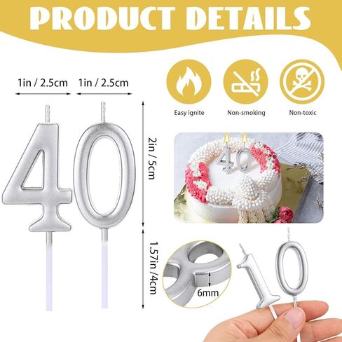 28 PCS Number Birthday Candles Rose Gold Number Candles Cake Candles for 1st Birthday to 18th Birthday Decoration, Wedding Anniversary, Party Celebration, Baby Showers (Rose Gold) in Kuwait