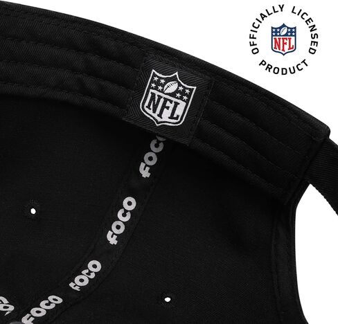 FOCO Men's NFL Team Logo Black & White Casual Classic Hat Caps in Saudi Arabia
