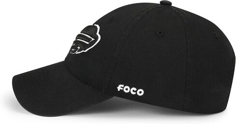 FOCO Men's NFL Team Logo Black & White Casual Classic Hat Caps in Saudi Arabia