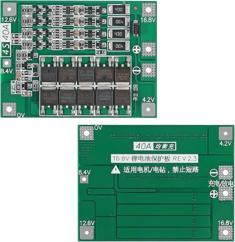Organizer 2pcs 4S 30A 14.8V Li-ion Lithium 18650 Battery BMS Packs PCB Protection Board Balance Integrated Circuits in Saudi Arabia