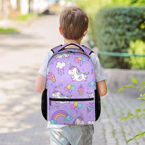 Unicorn Backpack for Girls, 16" Unicorn Theme Bookbag with Adjustable Straps, Lightweight, Durable, School Bag with Large Capacity in Kuwait