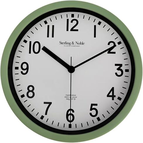 Wall Clock (Red) Modern Round Battery Operated Easy to Read, Hang & Operate, Quality Quartz Movement No Ticking, Light Weight, Perfect for Home Office/Den/Study/School/Kitchen/Kid’s Room in Saudi Arabia