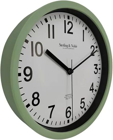 Wall Clock (Red) Modern Round Battery Operated Easy to Read, Hang & Operate, Quality Quartz Movement No Ticking, Light Weight, Perfect for Home Office/Den/Study/School/Kitchen/Kid’s Room in Saudi Arabia