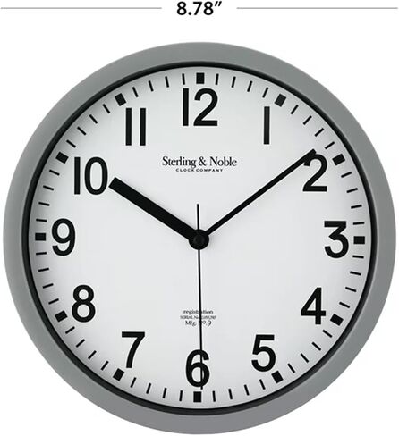 Wall Clock (Red) Modern Round Battery Operated Easy to Read, Hang & Operate, Quality Quartz Movement No Ticking, Light Weight, Perfect for Home Office/Den/Study/School/Kitchen/Kid’s Room in Saudi Arabia