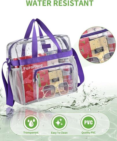 Bagenius Clear Bag Stadium Approved 12×6×12 Clear bag for Stadium Events Sports Concert Festival Work in Saudi Arabia