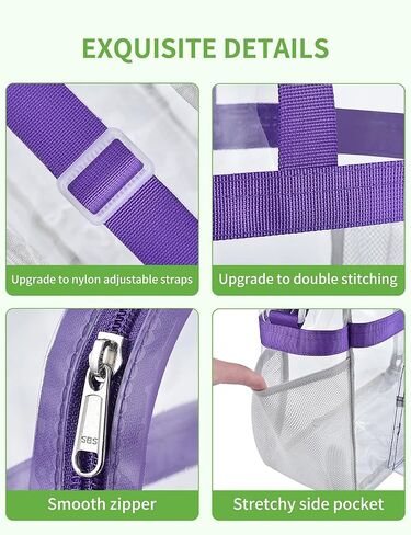 Bagenius Clear Bag Stadium Approved 12×6×12 Clear bag for Stadium Events Sports Concert Festival Work in Saudi Arabia