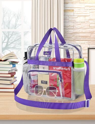 Bagenius Clear Bag Stadium Approved 12×6×12 Clear bag for Stadium Events Sports Concert Festival Work in Saudi Arabia