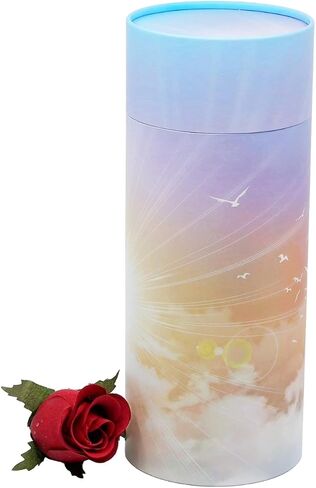 Casket Depot Green Forest Adult Size Memorial Collection Scattering Tube, Biodegradable Urn for Scattering Ashes, Eco Urn, Adult Size 13" Long, Holds Up to 250 Cubic Inches Ashes in Saudi Arabia