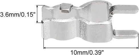 uxcell 30pcs Fuse Clips for 3.6x10mm Glass Tube Holder Clamps,Glass Ceramic Tube Holder Clamps,Brass Fuse Holder Clip,Fuse Holders Clips Silver in Saudi Arabia