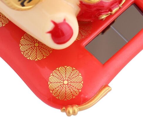 Lucky Wealth Welcoming Cat, Solar Powered Cute Waving Cat Good Luck Wealth Welcoming Cats Home Display Car Decor.(White) in Saudi Arabia