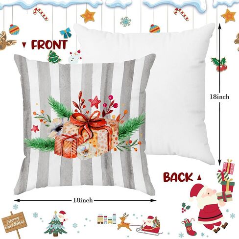 JUSTOTRY 4pc Halloween Decoration Pillow Covers 18x18 for Halloween Indoor Outdoor Decor Boo Vintage Couch Throw Pillows Cases for Sofa Bedroom Home Kitchen Decorative in Saudi Arabia