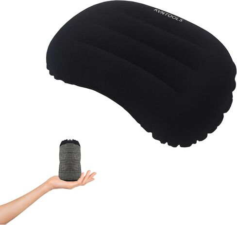 Camping Pillow-Compressible, Ultralight Inflatable,Compact, Comfortable, Ergonomic Inflating Pillows for Neck & Lumbar Support While Camp, Hiking(Navy Blue,with Anti Slip Straps) in Saudi Arabia