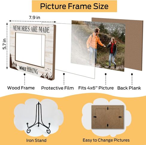 Golf Picture Frame 4 x 6 Picture Frame Wooden Frame Photo Frame Tabletop Display Home Decor for Living Room Office, Birthday Gifts For Friends Coworkers - Memories Are Made While Golfing - 50 in Saudi Arabia
