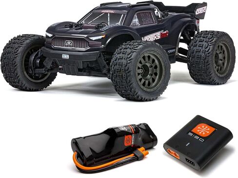 شاحنة ARRMA RC 1/10 VORTEKS 4X2 Boost MEGA 550 شاحنة استاد مصقولة RTR مع بطارية وشاحن، جونميتال، ARA4105SV4T2 in Saudi Arabia