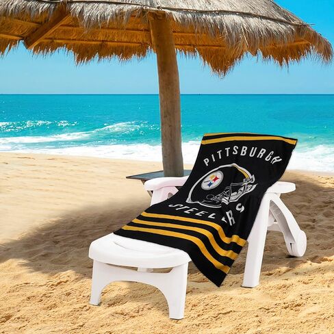 Northwest NFL Stripes Beach Towel, 30" x 60" Pittsburgh Steelers in Saudi Arabia