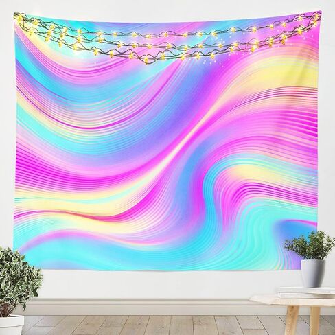 Kids Baseball Wall Hanging Boys Girls Softball Sports Game Tapestry Girly Colorful Tie Dye Wall Tapestry Teens Men Baseball Gaming Wall Art Decor for Bedroom Living Room, Rainbow Decor Medium 59x59 in Saudi Arabia