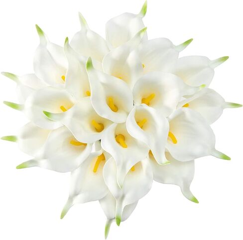 22pcs 13.4 Inch Peacock Blue Lataex Real Touch Artificial Calla Lily Flowers, for Home Decor for Spring Flowers, Home Kitchen, Wedding Decorations, and centerpieces. in Kuwait