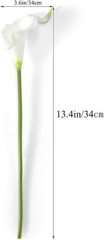 22pcs 13.4 Inch Peacock Blue Lataex Real Touch Artificial Calla Lily Flowers, for Home Decor for Spring Flowers, Home Kitchen, Wedding Decorations, and centerpieces. in Kuwait