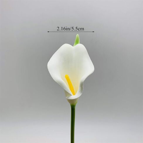 22pcs 13.4 Inch Peacock Blue Lataex Real Touch Artificial Calla Lily Flowers, for Home Decor for Spring Flowers, Home Kitchen, Wedding Decorations, and centerpieces. in Kuwait