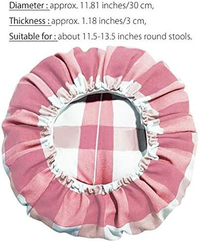 Padded Round Bar Stool Cover with Zipper Removable Washable Stool Slipcover Round Chair Seat Cushion Chair Protector Cover for Wooden Metal Stools Royal Blue,11.81 inches in Kuwait